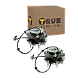 Front, Driver and Passenger Side Wheel Hub, 6 Lugs, With Bearing, With Sensor