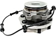 Front, Driver and Passenger Side Wheel Hub, 6 Lugs, With Bearing, With Sensor