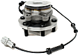 Front, Driver and Passenger Side Wheel Hub, 6 Lugs, With Bearing, With Sensor