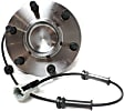 Front, Driver and Passenger Side Wheel Hub, 6 Lugs, With Bearing, With Sensor