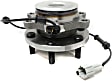 Front, Driver and Passenger Side Wheel Hub, 6 Lugs, With Bearing, With Sensor