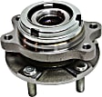 2013 Nissan Altima - Front, Driver and Passenger Side Wheel Hub, FWD, Coupe, 5 Lugs, With Bearing