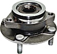 Front, Driver and Passenger Side Wheel Hub, 4 Lugs, With Bearing