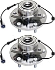 Front, Driver and Passenger Side Wheel Hub, 6 Lugs, With Bearing, With Sensor, 5.6L, 8Cyl