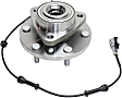Front, Driver and Passenger Side Wheel Hub, 6 Lugs, With Bearing, With Sensor, 5.6L, 8Cyl