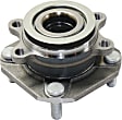 Front and Rear, Driver and Passenger Side Wheel Hub, 4 Lugs, With Bearing, 2.0L, 4Cyl