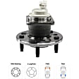 Rear, Driver and Passenger Side Wheel Hub, 5 Lugs, With Bearing, With Sensor