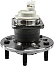 Rear, Driver and Passenger Side Wheel Hub, 5 Lugs, With Bearing, With Sensor