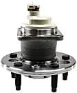 Rear, Driver and Passenger Side Wheel Hub, 5 Lugs, With Bearing, With Sensor