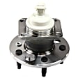 Front and Rear, Driver and Passenger Side Wheel Hub, 5 Lugs, With Bearing, With Sensor, FWD