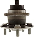 Rear, Driver and Passenger Side Wheel Hub, 5 Lugs, With Bearing, With Sensor