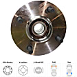 Rear, Driver and Passenger Side Wheel Hub, 4 Lugs, With Bearing, FWD