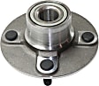 Rear, Driver and Passenger Side Wheel Hub, 4 Lugs, With Bearing, FWD