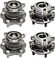 2015 Nissan Altima - Front and Rear, Driver and Passenger Side Wheel Hub, With 32 Spline Teeth, 5 Lugs, With Bearing