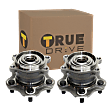 Rear, Driver and Passenger Side Wheel Hub, 5 Lugs, With Bearing, AWD