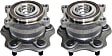 Rear, Driver and Passenger Side Wheel Hub, 5 Lugs, With Bearing,, 3.5L, 6Cyl