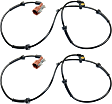 Rear, Driver and Passenger Side ABS Speed Sensor Set of 2