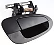 2002-2006 Nissan Altima - Front and Rear, Driver and Passenger Side Exterior Door Handles, Smooth Black, Front Driver Side - With Key Hole; Front Passenger Side and Rear Driver and Passenger Side - Without Key Hole