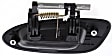 2002-2006 Nissan Altima - Front and Rear, Driver and Passenger Side Exterior Door Handles, Smooth Black, Front Driver Side - With Key Hole; Front Passenger Side and Rear Driver and Passenger Side - Without Key Hole