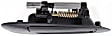 2002-2006 Nissan Altima - Front and Rear, Driver and Passenger Side Exterior Door Handles, Smooth Black, Front Driver Side - With Key Hole; Front Passenger Side and Rear Driver and Passenger Side - Without Key Hole