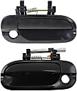 Front, Driver and Passenger Side Smooth Black Exterior Door Handle, With Key Hole