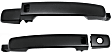 Front, Driver and Passenger Side Exterior Door Handles, Primed, Driver Side - With Key Hole; Passenger Side - Without Key Hole