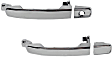2004-2009 Nissan Quest - Front or Rear, Driver and Passenger Side Exterior Door Handles, Chrome, Front Driver Side - With Key Hole; Front Passenger Side or Rear Driver or Passenger Side - Without Key Hole