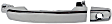 2004-2009 Nissan Quest - Front or Rear, Driver and Passenger Side Exterior Door Handles, Chrome, Front Driver Side - With Key Hole; Front Passenger Side or Rear Driver or Passenger Side - Without Key Hole