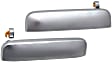 Front, Driver and Passenger Side Chrome Exterior Door Handle, Without Key Hole