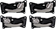 2002-2005 Nissan Altima - Front and Rear, Driver and Passenger Side Black bezel with silver lever Interior Door Handle, With door lock button, Sedan