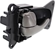 2002-2005 Nissan Altima - Front and Rear, Driver and Passenger Side Black bezel with silver lever Interior Door Handle, With door lock button, Sedan