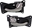 2002-2005 Nissan Altima - Front or Rear, Driver and Passenger Side Black bezel with silver lever Interior Door Handle, With door lock button, Sedan
