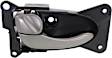 2002-2005 Nissan Altima - Front or Rear, Driver and Passenger Side Black bezel with silver lever Interior Door Handle, With door lock button, Sedan