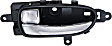 Front and Rear, Driver and Passenger Side Interior Door Handles, Chrome Lever with Black Bezel, With door lock button