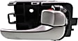 Front or Rear, Driver and Passenger Side Interior Door Handles, Silver, With door lock button