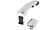 Front, Driver and Passenger Side Exterior Door Handles, Chrome, Front Driver Side - With Key Hole; Front Passenger Side or Rear Driver or Passenger Side - Without Key Hole