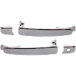 Front, Driver and Passenger Side Exterior Door Handles, Chrome, Driver Side - With Key Hole; Passenger Side - Without Key Hole