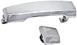 2004-2018 Nissan Titan - Front, Driver and Passenger Side Exterior Door Handles, Chrome, Driver Side - With Key Hole; Passenger Side - Without Key Hole