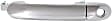 Front or Rear, Driver and Passenger Side Exterior Door Handles, Chrome, Front Driver Side - With Key Hole; Front Passenger Side or Rear Driver or Passenger Side - Without Key Hole