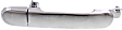 Front or Rear, Driver and Passenger Side Exterior Door Handles, Chrome, Front Driver Side - With Key Hole; Front Passenger Side or Rear Driver or Passenger Side - Without Key Hole