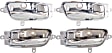 Front and Rear, Driver and Passenger Side Interior Door Handles, Chrome, With door lock button