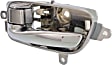 Front and Rear, Driver and Passenger Side Interior Door Handles, Chrome, With door lock button