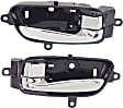 Front and Rear, Driver and Passenger Side Chrome Lever with Black Bezel Interior Door Handle