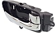 Front and Rear, Driver and Passenger Side Chrome Lever with Black Bezel Interior Door Handle
