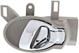 Front or Rear, Driver and Passenger Side Gray bezel with chrome lever Interior Door Handle