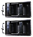 Front, Driver and Passenger Side Interior Door Handles, Black, Without Door Lock Hole