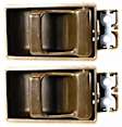Front, Driver and Passenger Side Interior Door Handles, Brown, Without Door Lock Hole