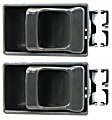 Front, Driver and Passenger Side Interior Door Handles, Gray, Without Door Lock Hole
