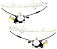 Front, Driver and Passenger Side Power Window Regulator, With Motor