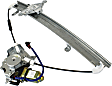 Front, Driver and Passenger Side Power Window Regulator, With Motor